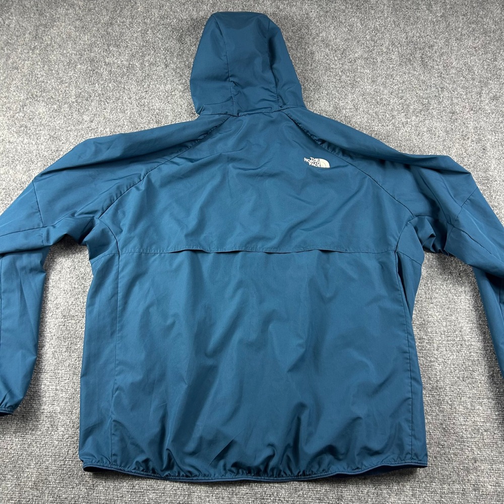 The North Face Windbreaker Jacket Mens XXL Blue WindWall Hooded Full Zip Hiking - Picture 5 of 10